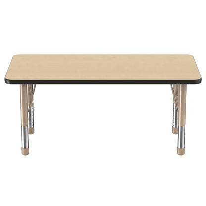 FDP 24" x 48" Rectangle Table with Chunky Legs