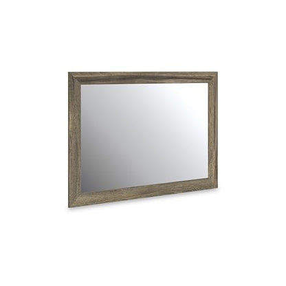 Jusika Traditional Bedroom Mirror with Thick Frame