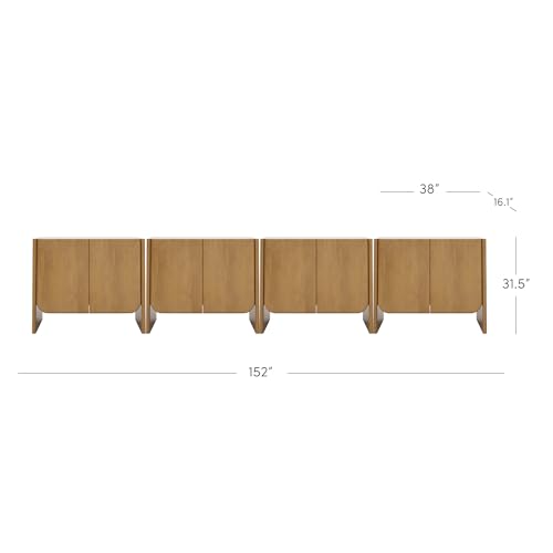 Jacala Mid Century Modern Entryway Storage Cabinet with Doors