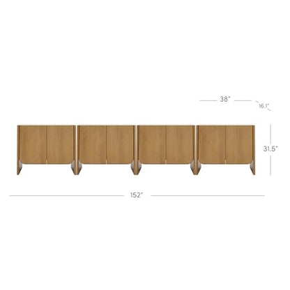 Jacala Mid Century Modern Entryway Storage Cabinet with Doors