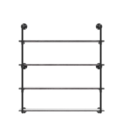 Industrial Pipe Shelves With Wood Planks
