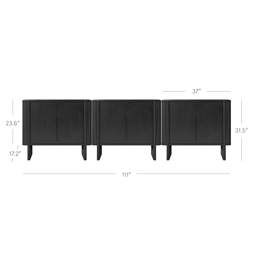 Solace Mid Century Modern Cabinet (3 Count)