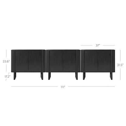Solace Mid Century Modern Cabinet (3 Count)