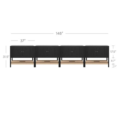 Meads Mid Century Modern Cabinet or TV Stand with Doors