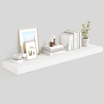 Floating Shelves 47.2" W x 10.3" D White Set of 1
