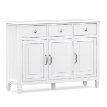 Connaught 51" Wide Solid Wood Storage Cabinet in White