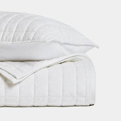 Channel Box Stitch Velvet Quilt Set