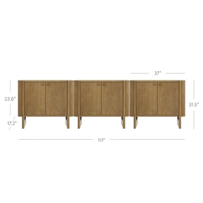 Solace Mid Century Modern Cabinet (3 Count)