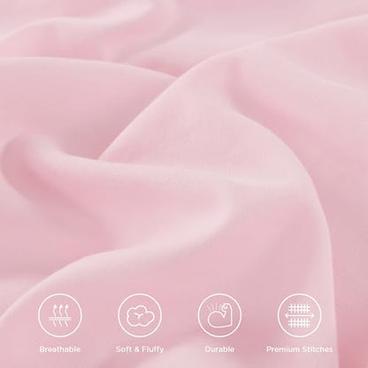Pink Ruffle Oversized King Comforter Set