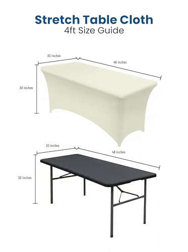 Spandex Table Cloth 2 Pack [4FT (2 Count)