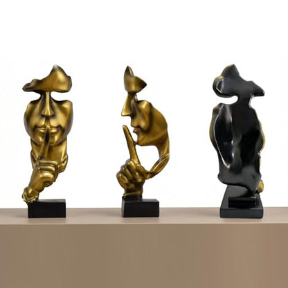 Gold Modern Abstract Art Thinker Statues