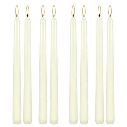 8 Pack Ivory Taper Candles 10 Inch Tall 3 (8 Count)