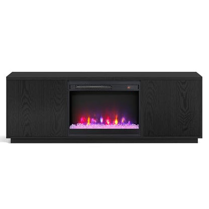 70" TV Stand with Crystal Fireplace