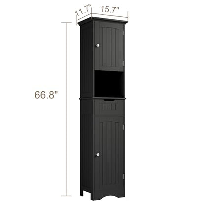 67" Tall Bathroom Storage Cabinet