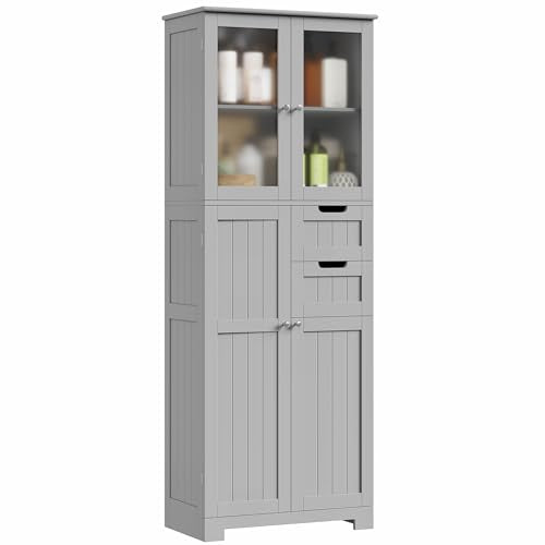 67'' Tall Bathroom Storage Cabinet with Adjustable Shelf