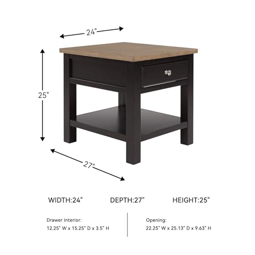 Drazmine Casual End Table with 1 Lower Shelf
