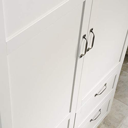 Select Multipurpose Bedroom Armoire Wardrobe Closet Pantry Storage Cabinet with Storage Drawers and Hanging Rail