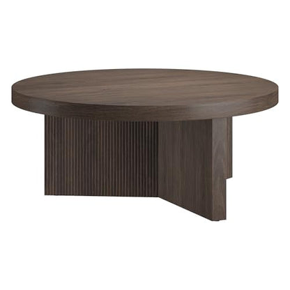 36" Scandinavian Fluted Coffee Table