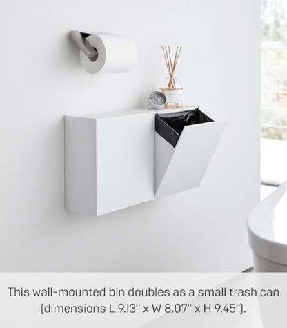 Home Tower Compact Wall Bin With Lid & Tray