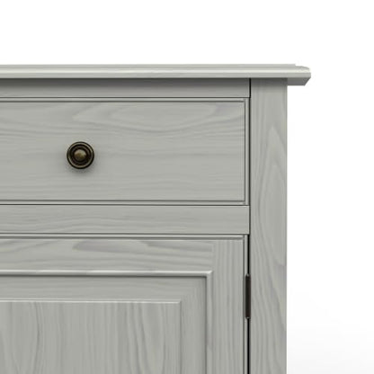 Connaught 40" Wide Solid Wood Cabinet in Fog Grey