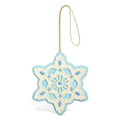 Winter Handmade Icy Snowflake HeartFelt Charm Card