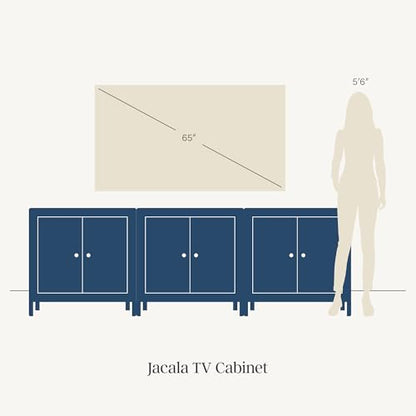 Jacala Mid Century Modern Media Console Cabinet or TV Stand (3 Count)
