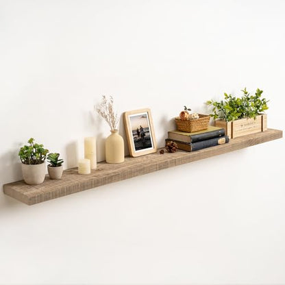 60 Inch Long Wood Floating Shelf