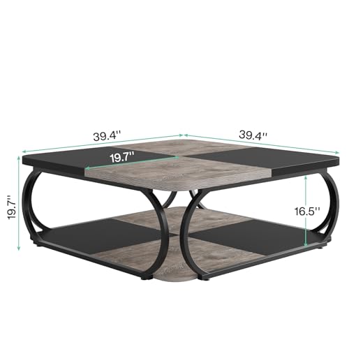 Coffee Table with Open Storage Shelf for Living Room