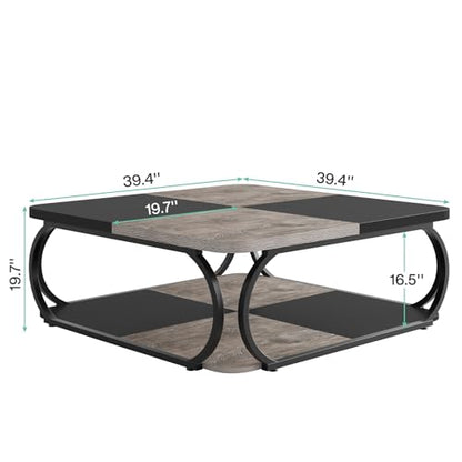 Coffee Table with Open Storage Shelf for Living Room
