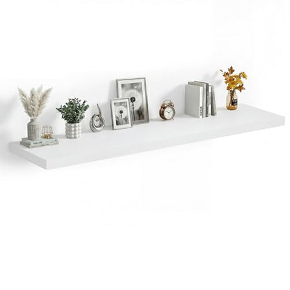 55 x 12 Deep Floating Shelves Wall Mounted Set of 1 White