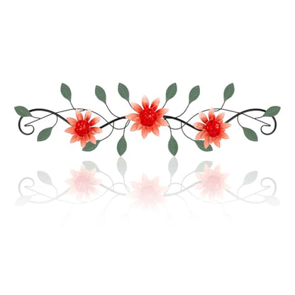Metal Wall Art Modern Minimalist Metal Flowers Indoor Decor Horizontal Wall Art Iron Artwork