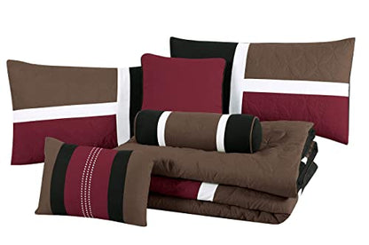 Upland 7 Piece Quilted Patchwork Comforter Set