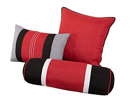 7 Piece Quilted Patchwork Comforter Set