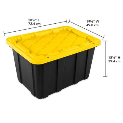 Industrial Storage Tote with Lids for Garage (16 Count)