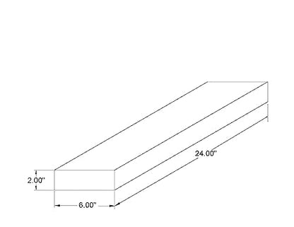 x2 24 Inch Wooden Floating Shelves for Wall