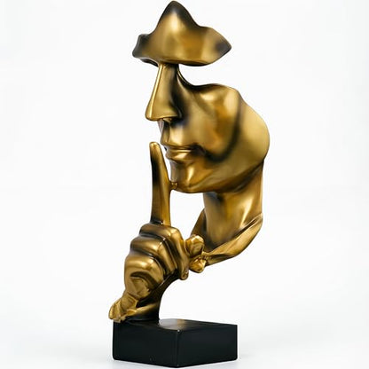Gold Modern Abstract Art Thinker Statues