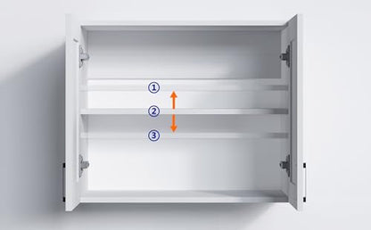 White Laundry Room Cabinets and Storage with 2 Doors and Utility Adjustable Shelf