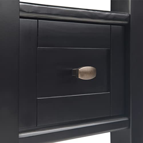 Warm Shaker 14" Narrow Side Tables in Black