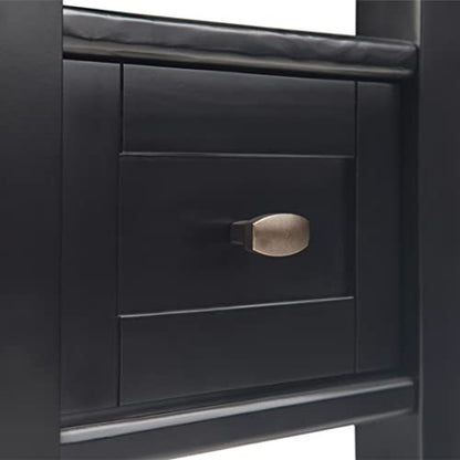 Warm Shaker 14" Narrow Side Tables in Black