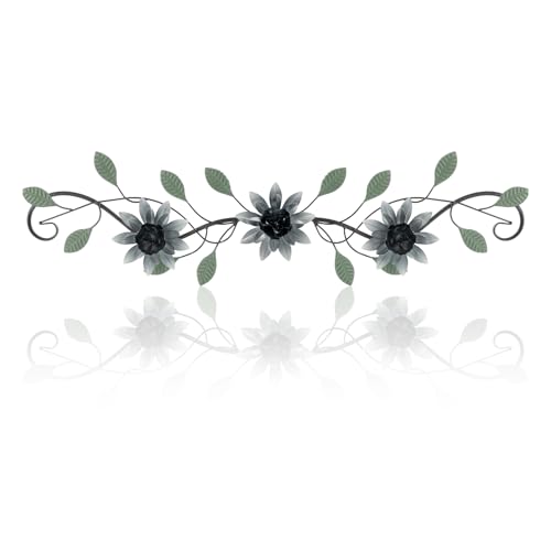 Metal Wall Art Modern Minimalist Metal Flowers Indoor Decor Horizontal Wall Art Iron Artwork