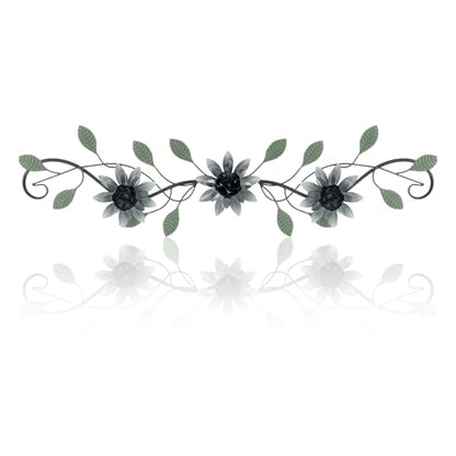 Metal Wall Art Modern Minimalist Metal Flowers Indoor Decor Horizontal Wall Art Iron Artwork