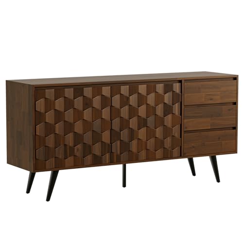 Sideboard Georgina Solid Wood 2 Doors & 3 Drawers