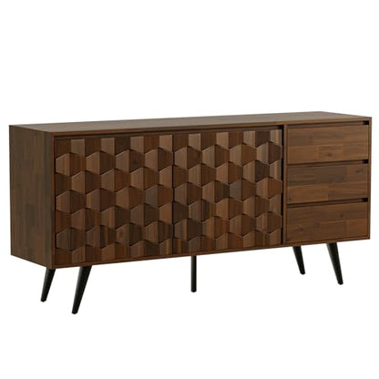 Sideboard Georgina Solid Wood 2 Doors & 3 Drawers