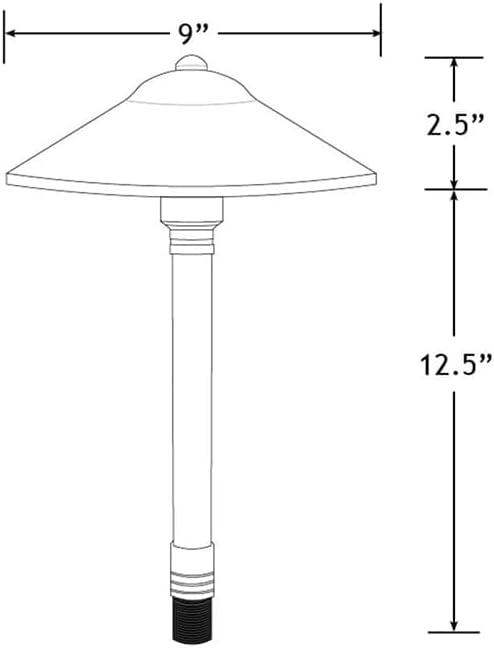 VOLT Max Spread 12V Solid Brass Mini Path Light