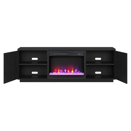 70" TV Stand with Crystal Fireplace