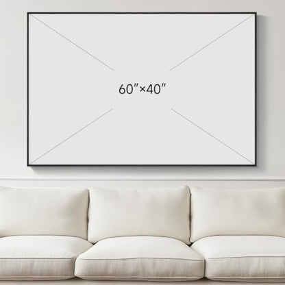 Extra Large Framed Blue Abstract Wall Art for Living Room