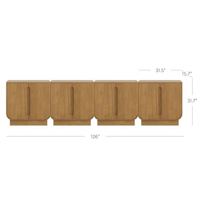Joey Mid Century Modern Storage Cabinet (4 Count)