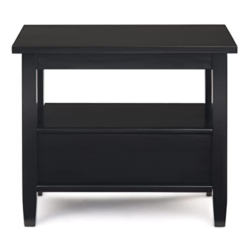 Warm Shaker 14" Narrow Side Tables in Black