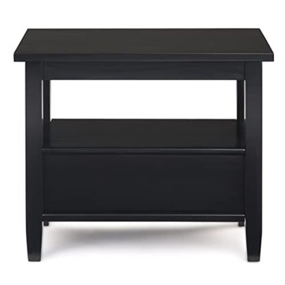 Warm Shaker 14" Narrow Side Tables in Black