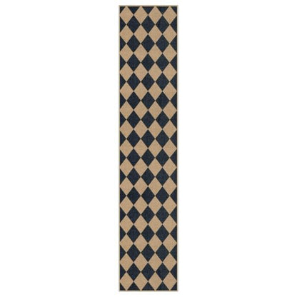 Checkered Hallways Runner Rug Non Slip